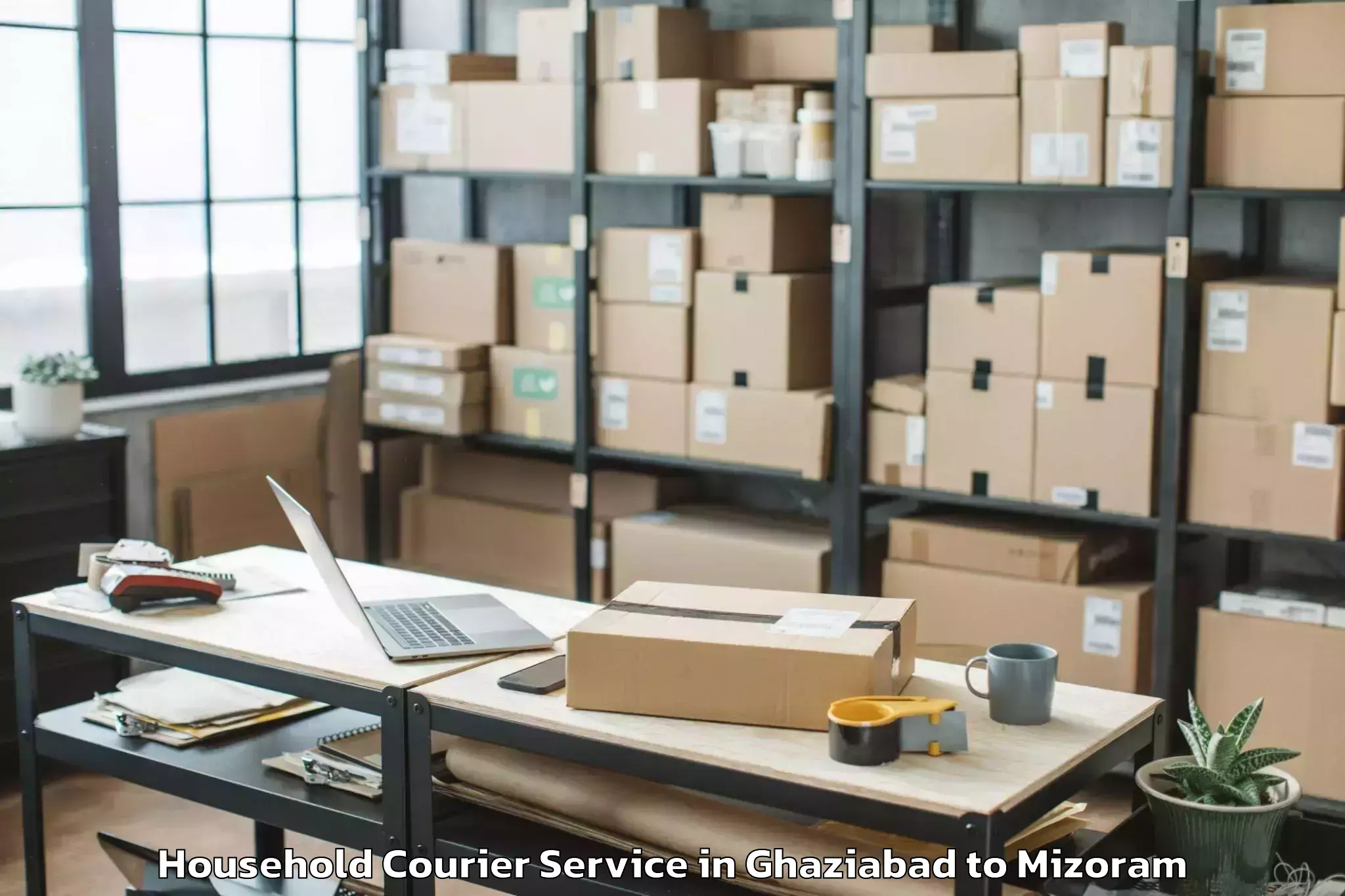 Quality Ghaziabad to Lunglei Household Courier